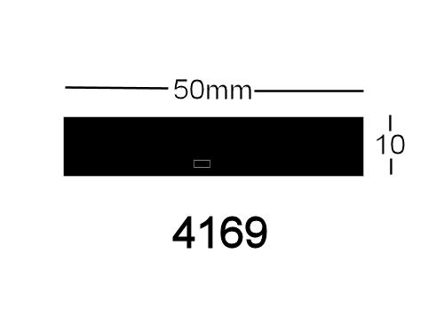 Flachprofil 4169 schwarz -Zuschnitt-