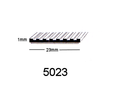 Flachprofil 5023 -schwarz- Zuschnitt
